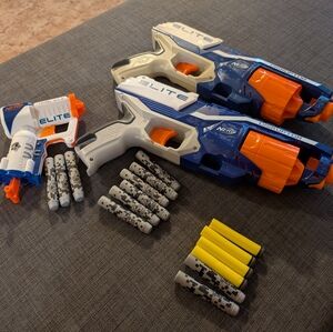 Nerf Elite DISRUPTOR & TRIAD EX-3 Toy Gun Set!